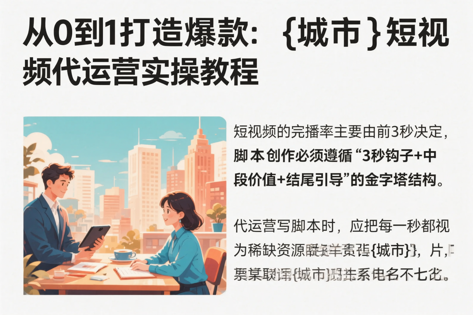 从0到1打造爆款：铁门关短视频代运营实操教程
