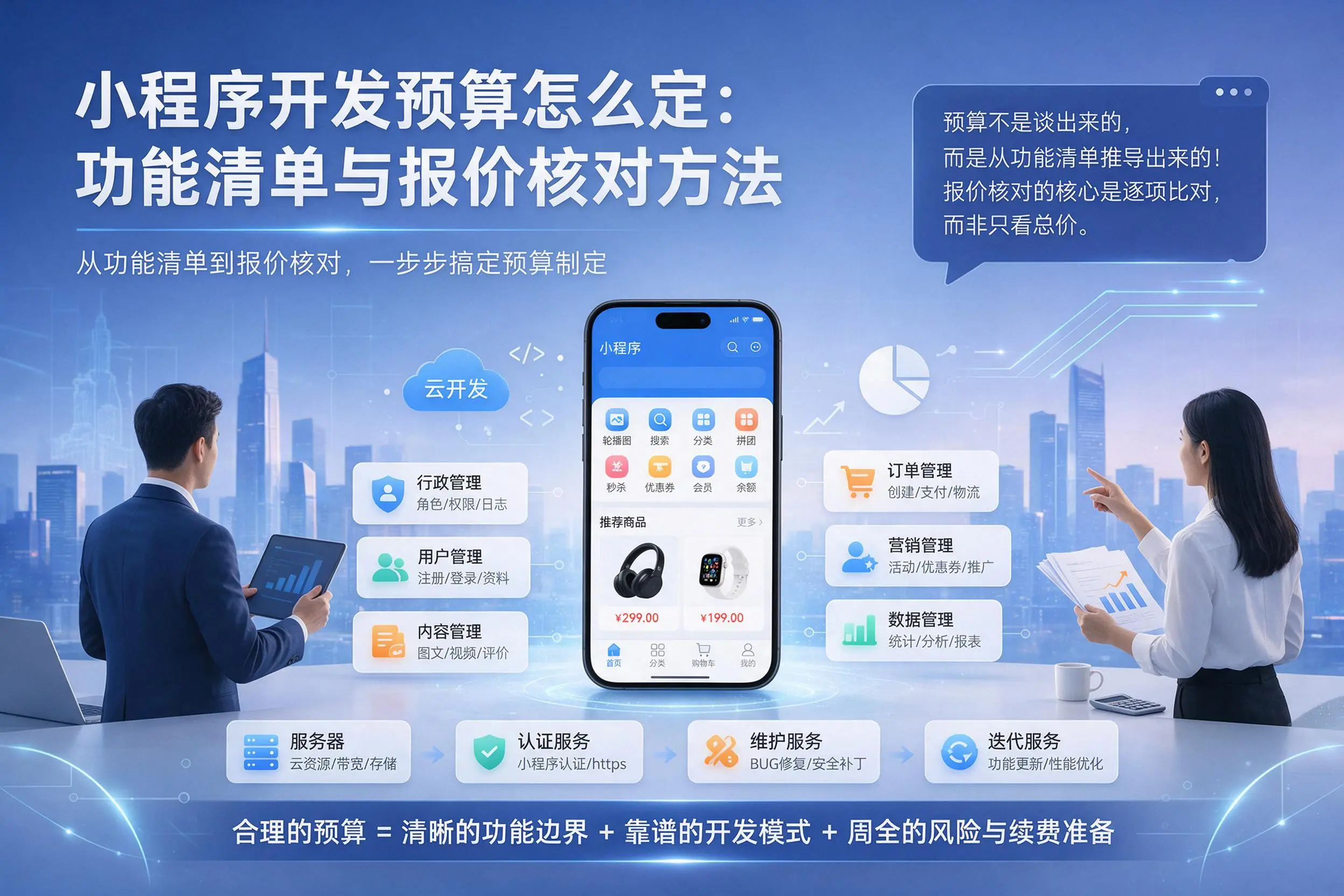 铁门关小程序开发预算怎么定：功能清单与报价核对方法