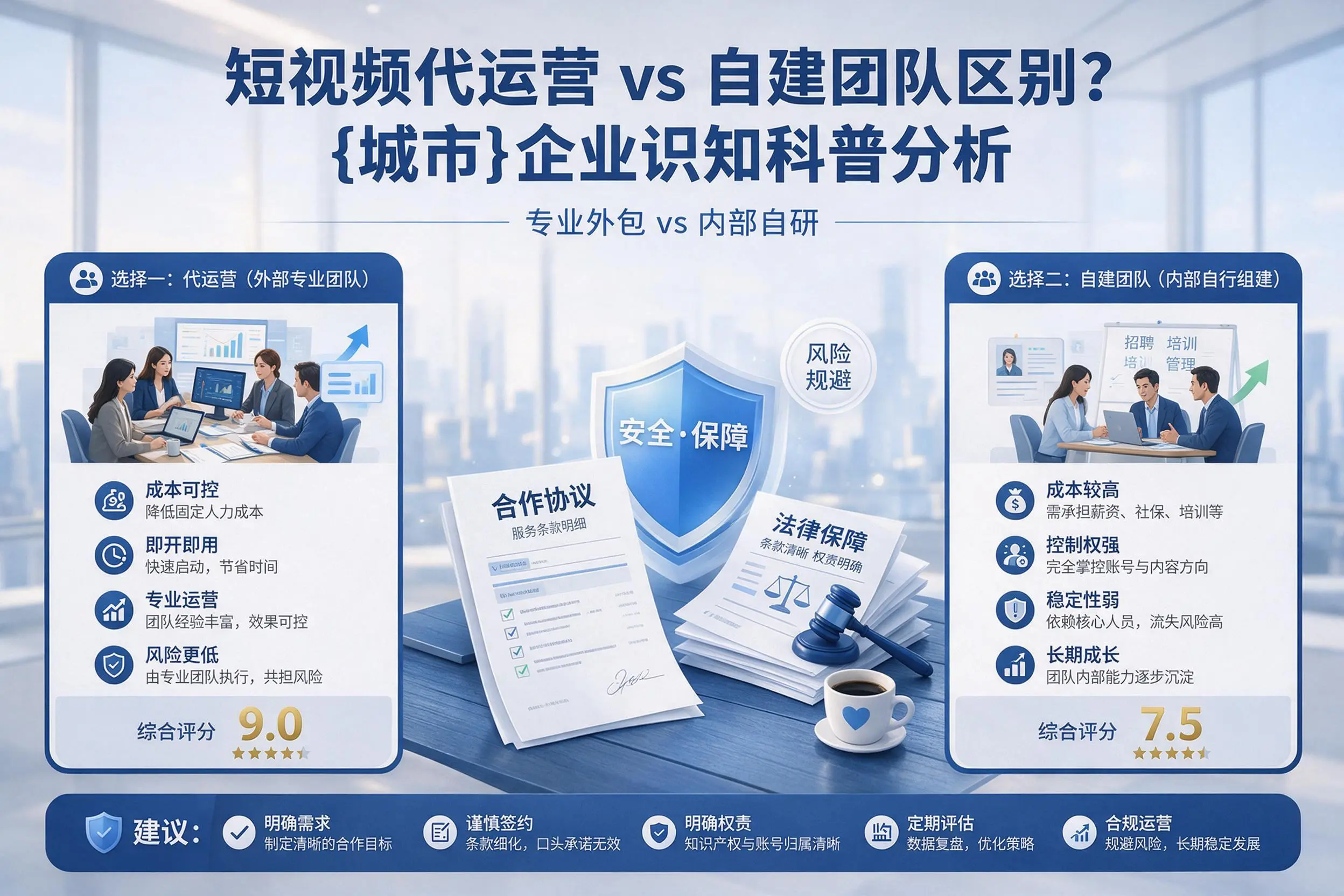 短视频代运营与自建团队区别？铁门关企业认知科普分析