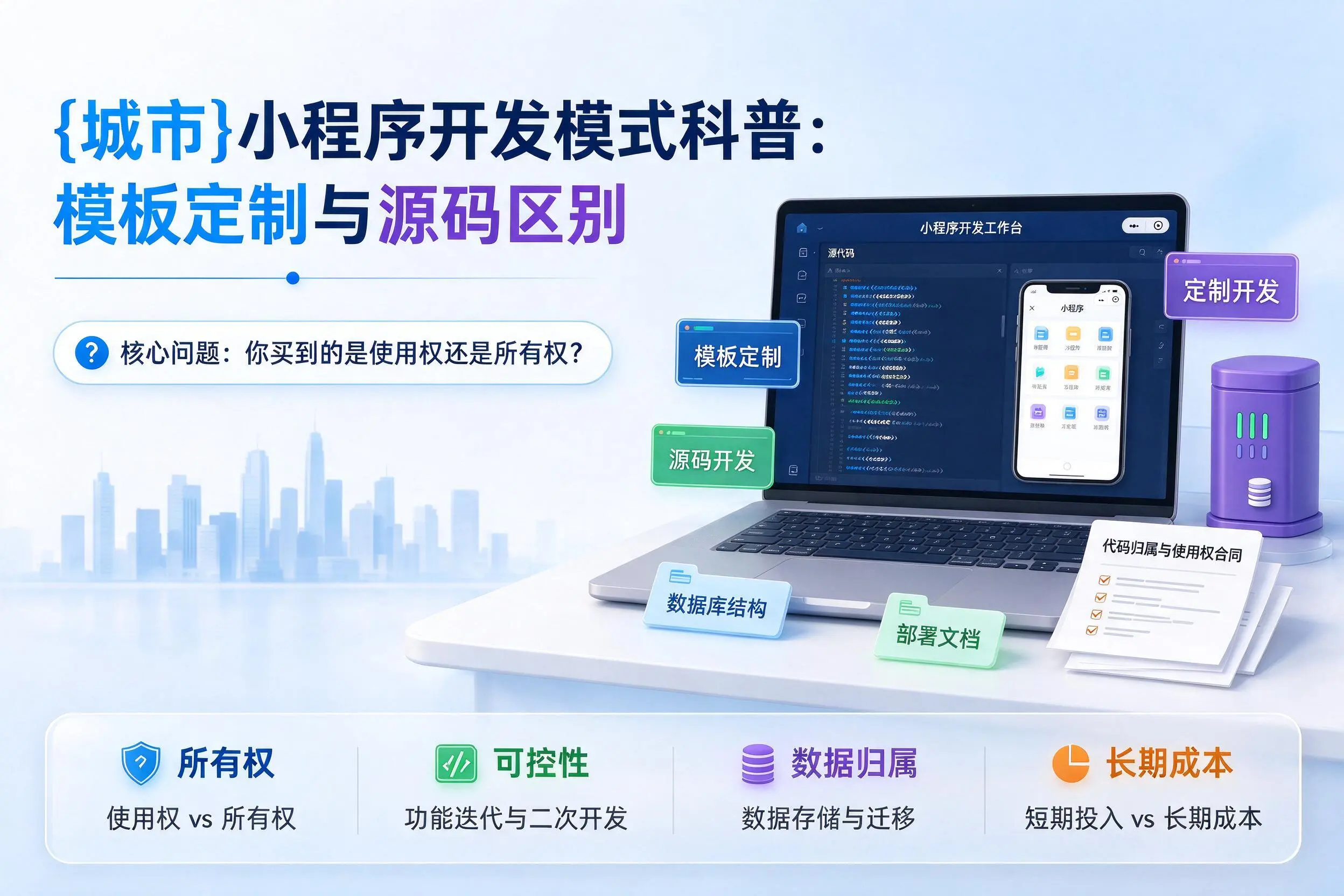 铁门关小程序开发模式科普:模板定制与源码区别