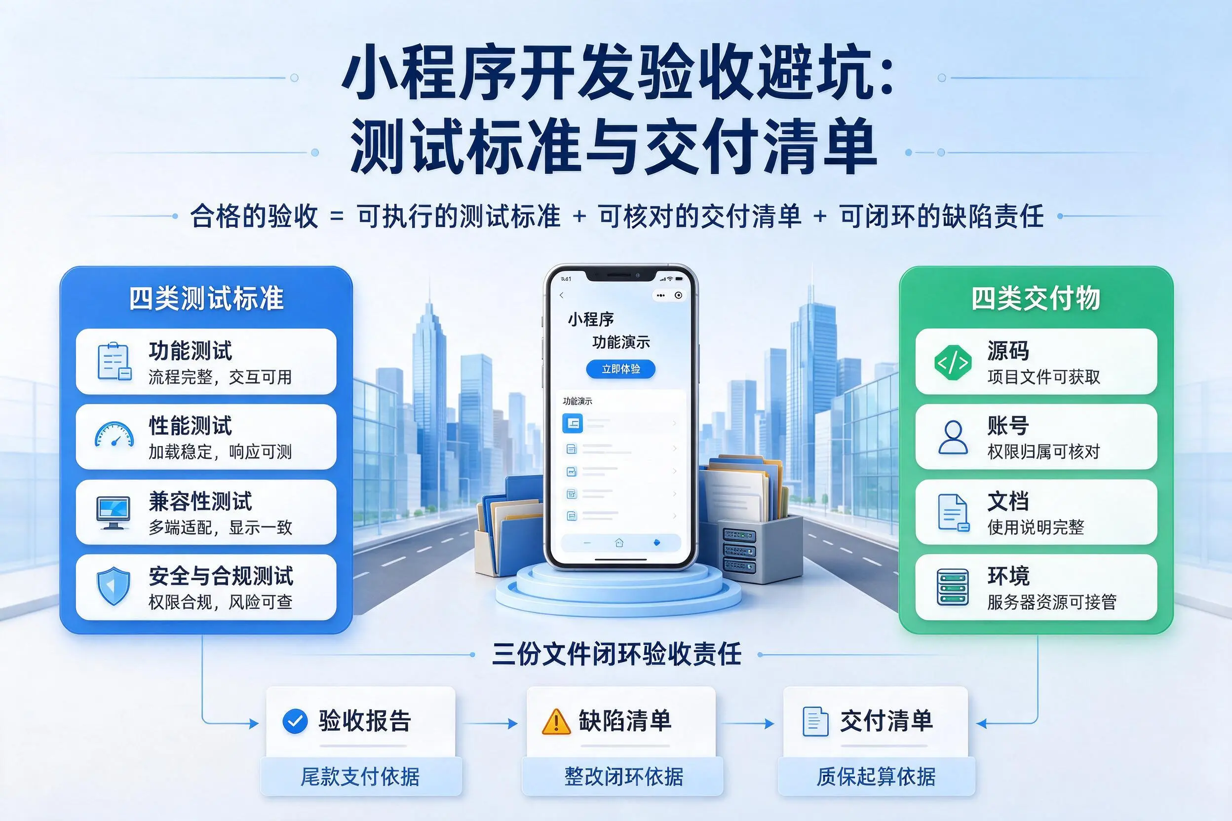 铁门关小程序开发验收避坑:测试标准与交付清单
