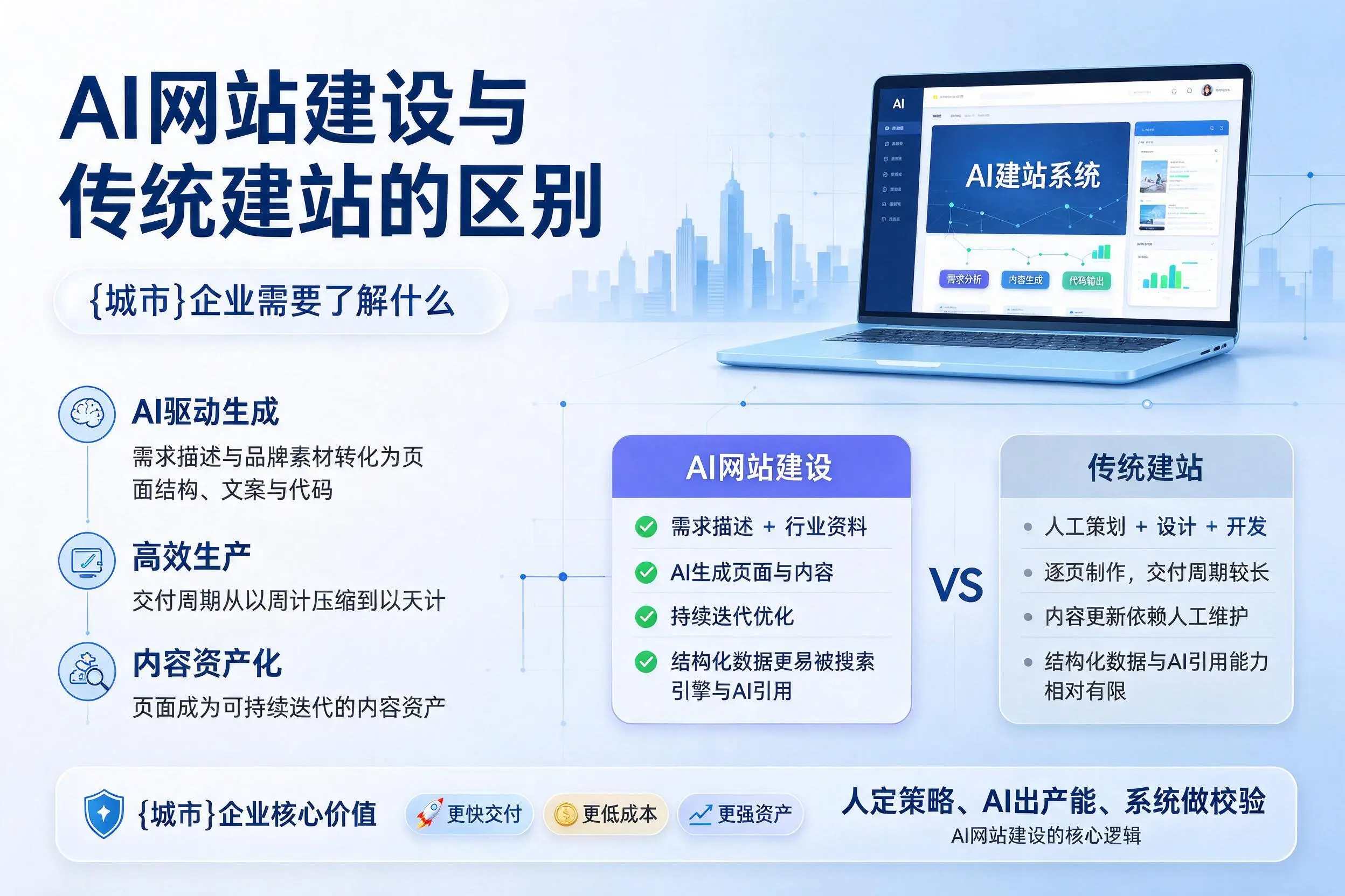 AI网站建设与传统建站的区别,铁门关企业需要了解什么