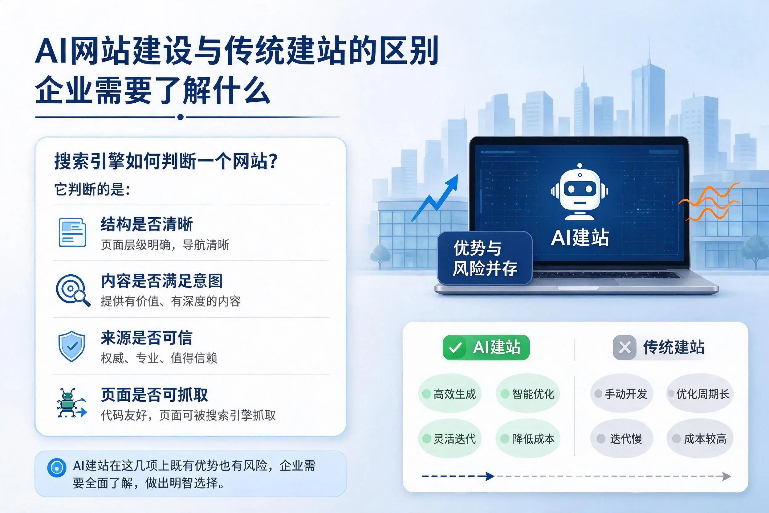 AI网站建设与传统建站的区别,铁门关企业需要了解什么