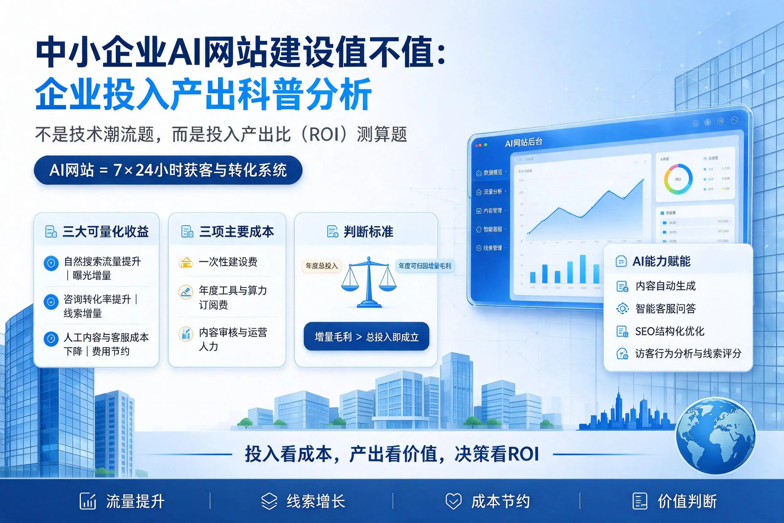 中小企业AI网站建设值不值:铁门关企业投入产出科普分析