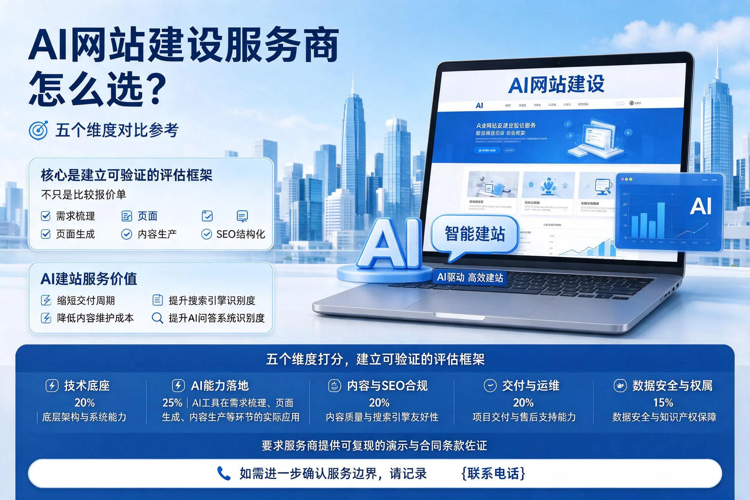 铁门关AI网站建设服务商怎么选?五个维度对比参考