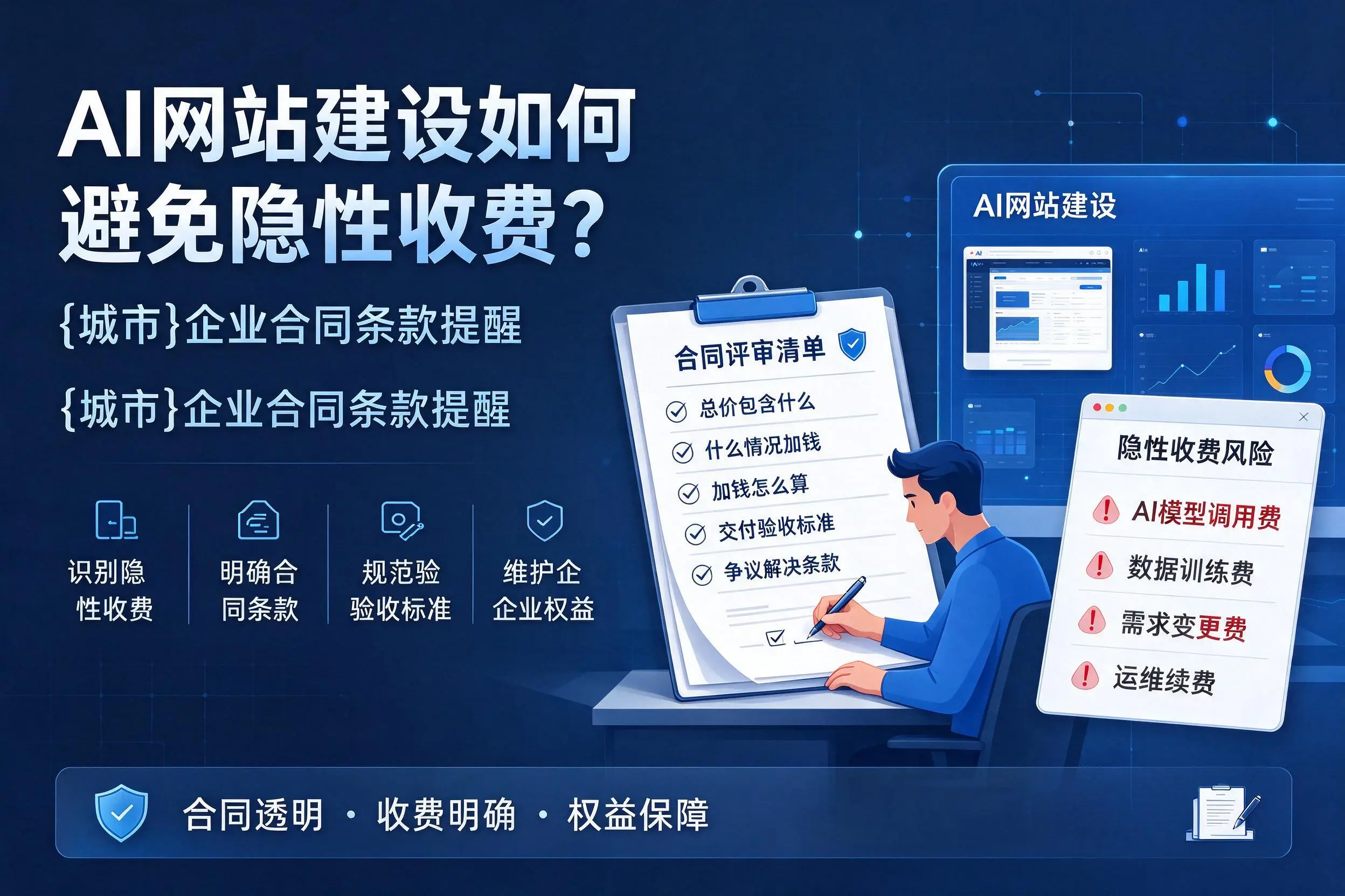 AI网站建设如何避免隐性收费？铁门关企业合同条款提醒