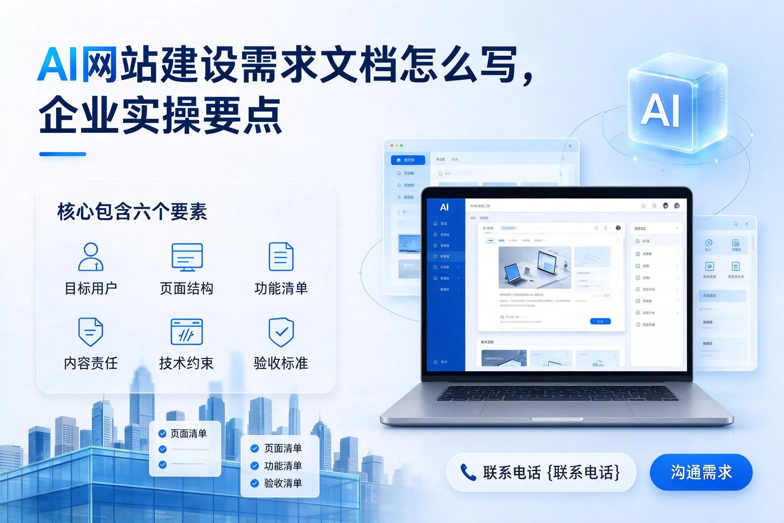 AI网站建设需求文档怎么写，铁门关企业实操要点